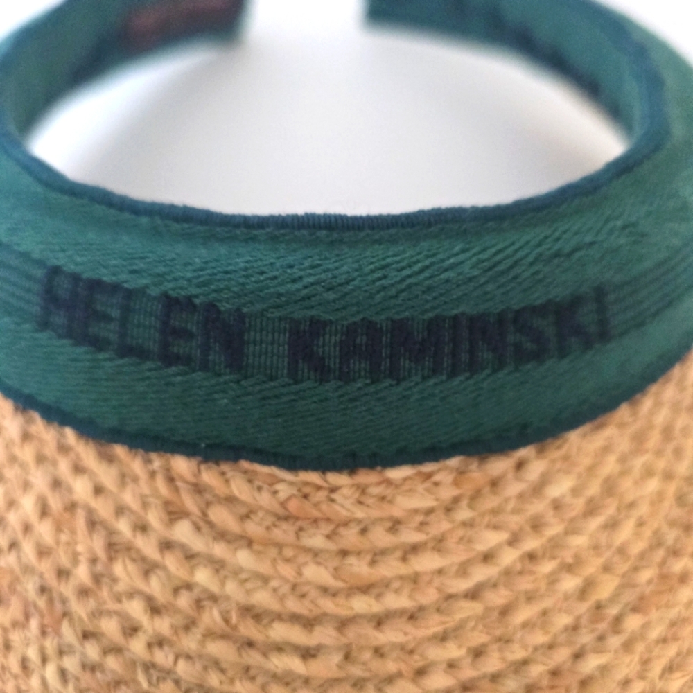 Helen Kaminski Tan and Green Visor - Picture 2 of 3